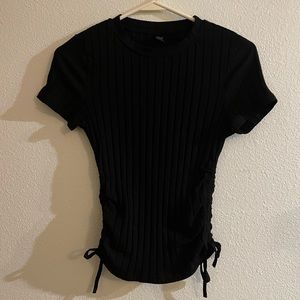 SHEIN ruched drawstring side shirt